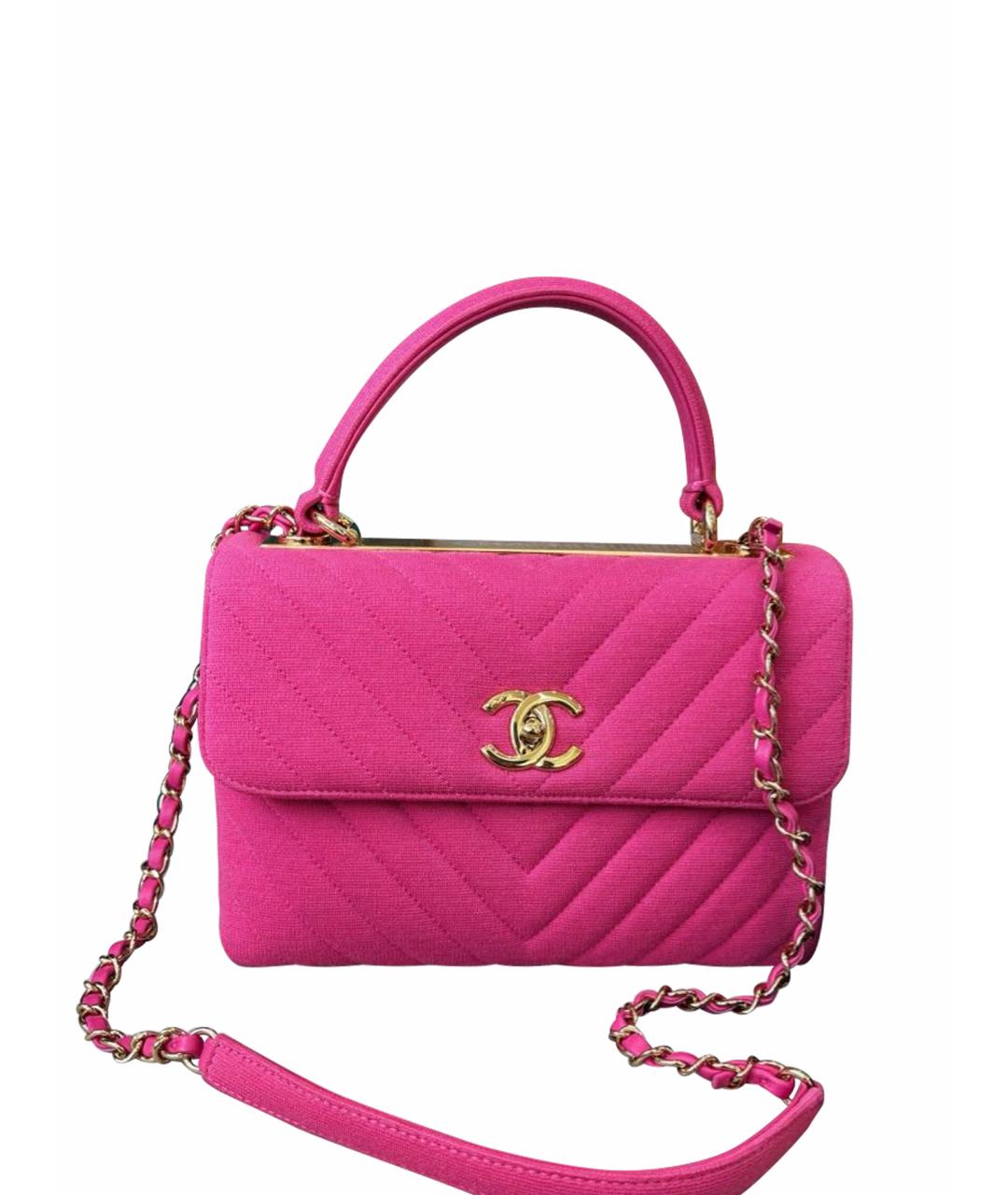 CHANEL Розовая сумка с короткими ручками, фото 10