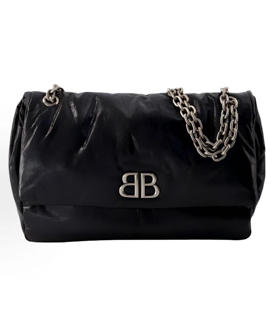 BALENCIAGA Черная кожаная сумка через плечо, фото 5