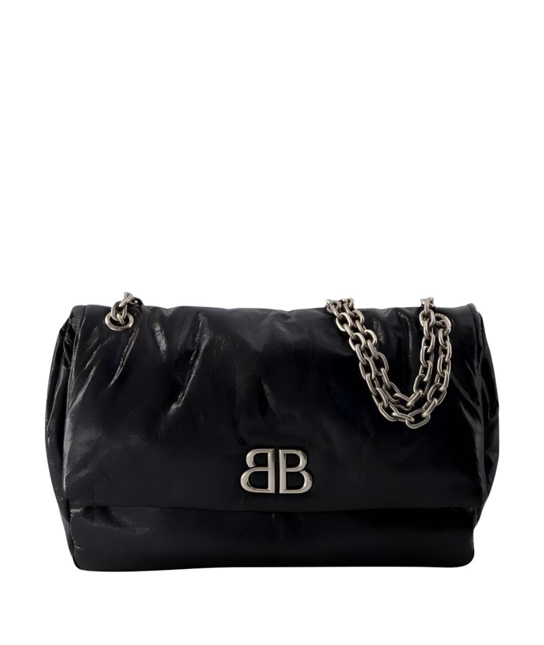 BALENCIAGA Черная кожаная сумка через плечо, фото 1