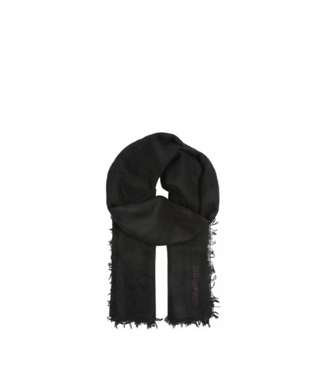 ZADIG & VOLTAIRE Черный кашемировый шарф, фото 8