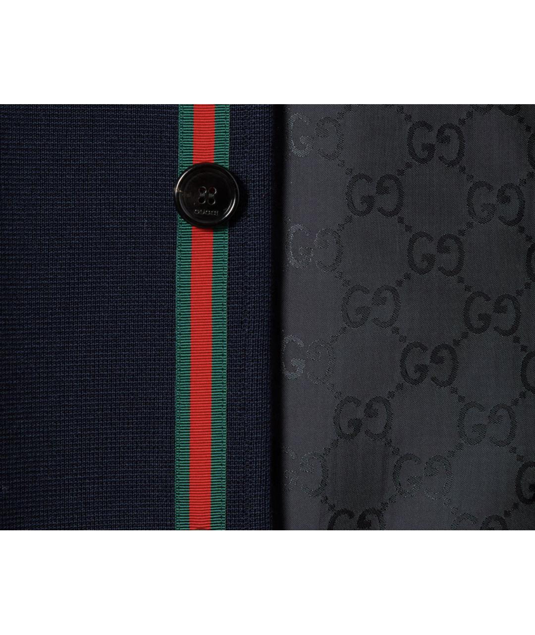 GUCCI Темно-синий вискозный пиджак, фото 4