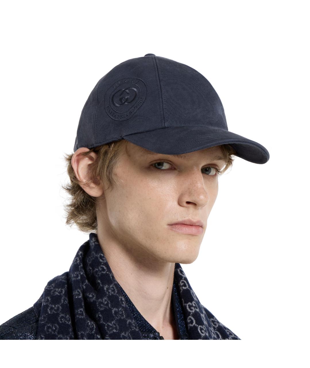 GUCCI Синяя хлопковая кепка/бейсболка, фото 3