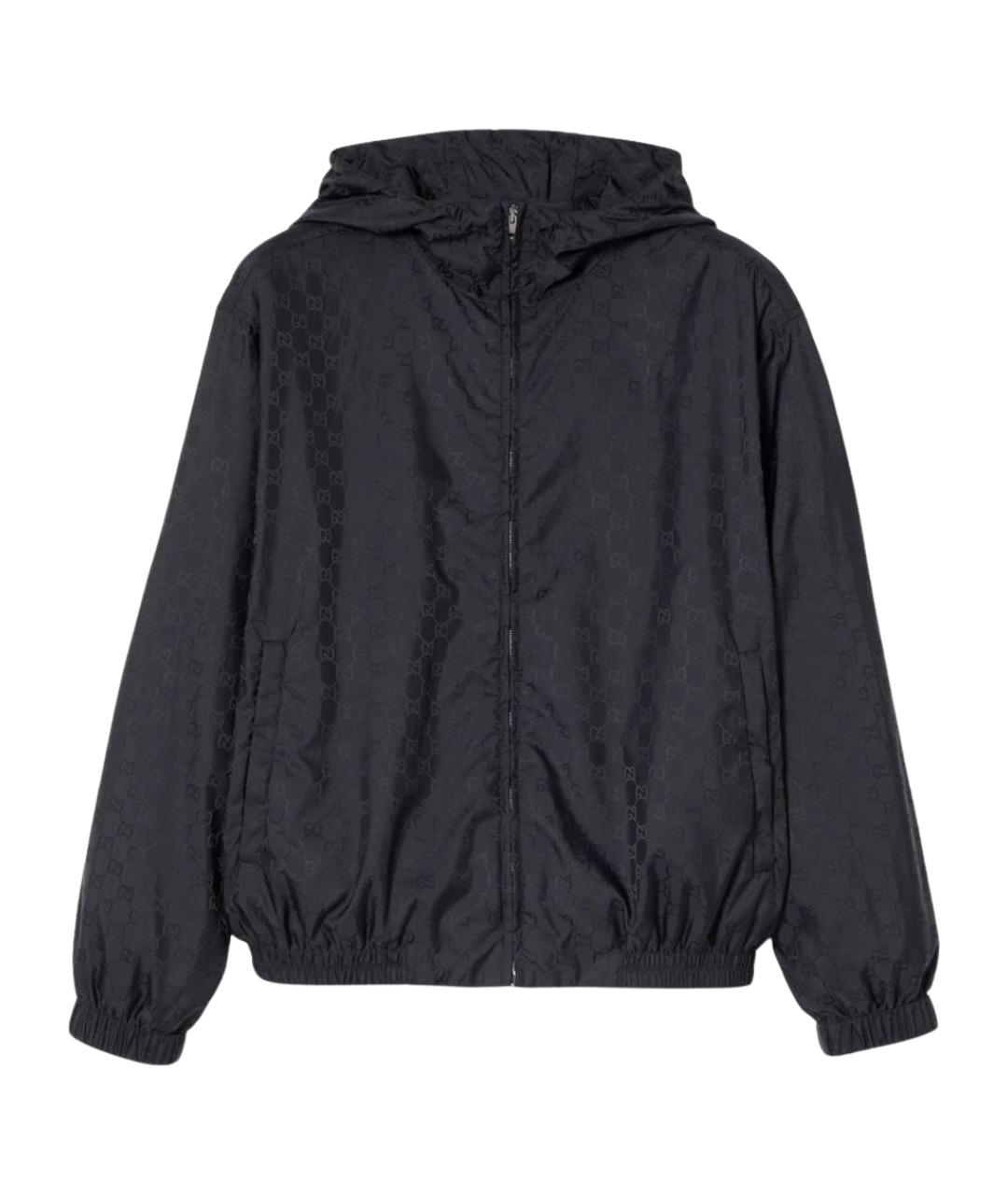 GUCCI Темно-синяя полиамидовая куртка, фото 1