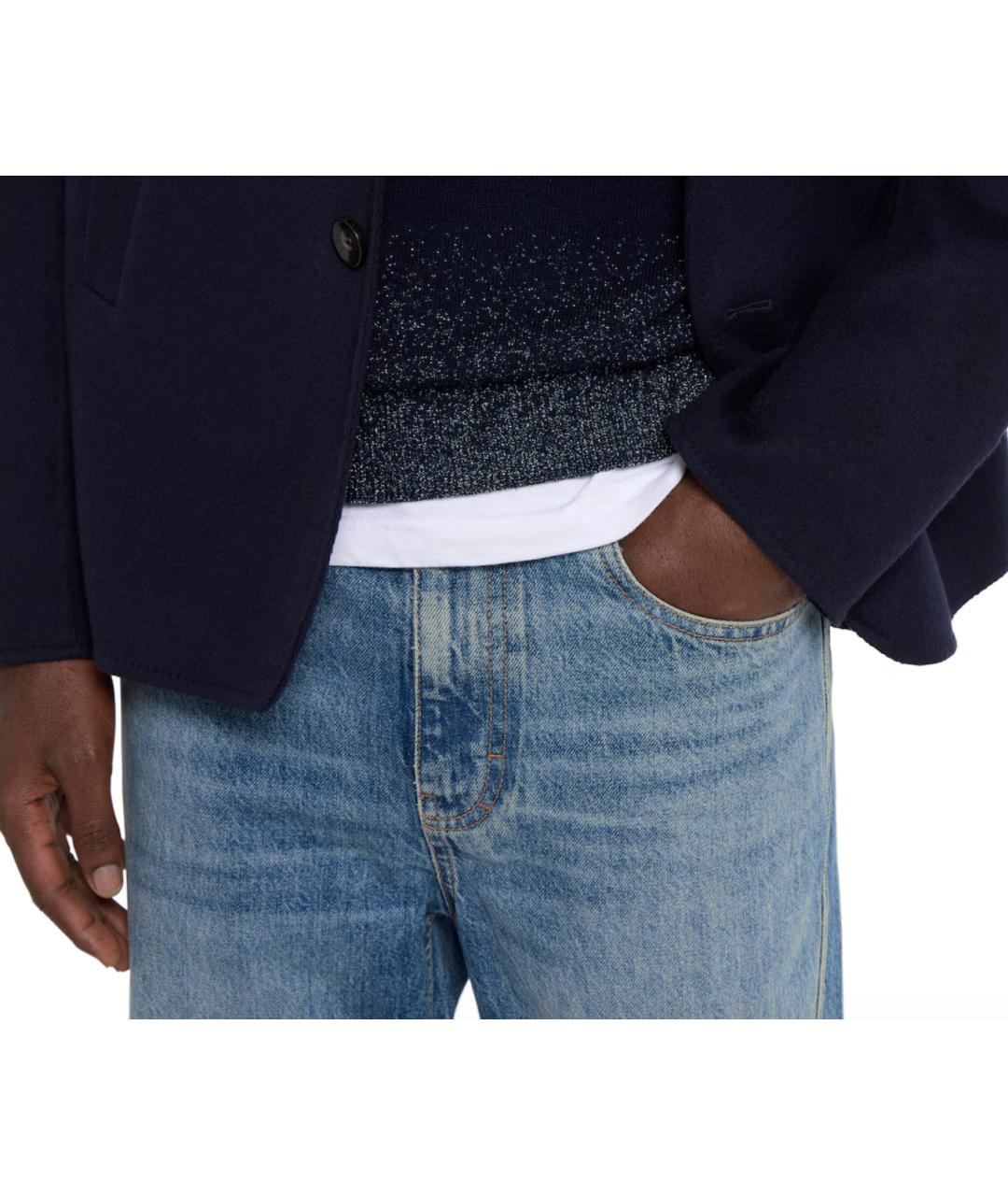 GUCCI Голубые хлопковые джинсы скинни, фото 3