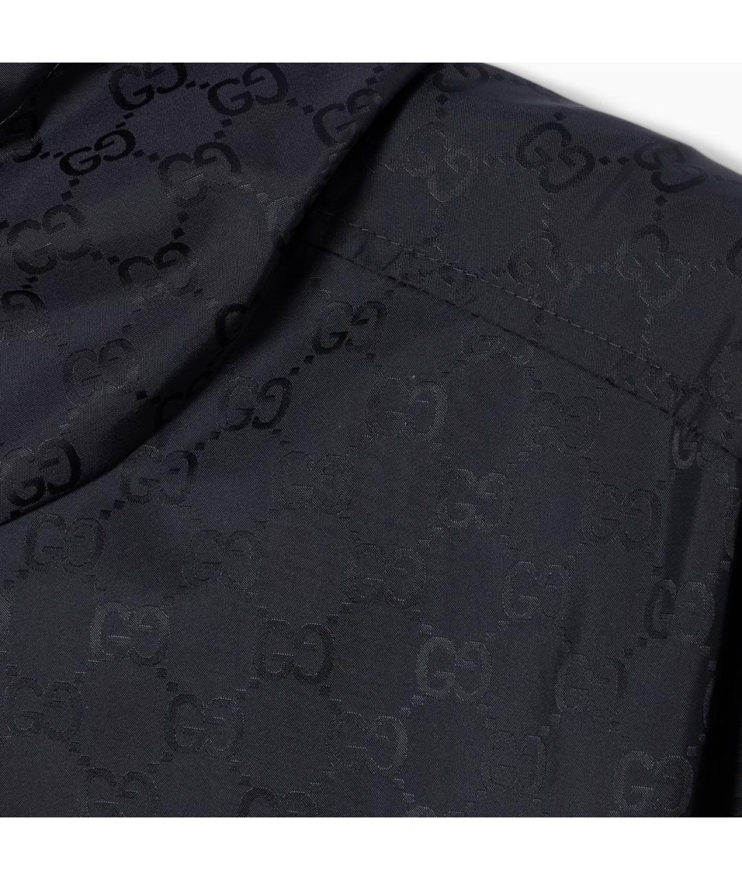 GUCCI Темно-синяя полиамидовая куртка, фото 4