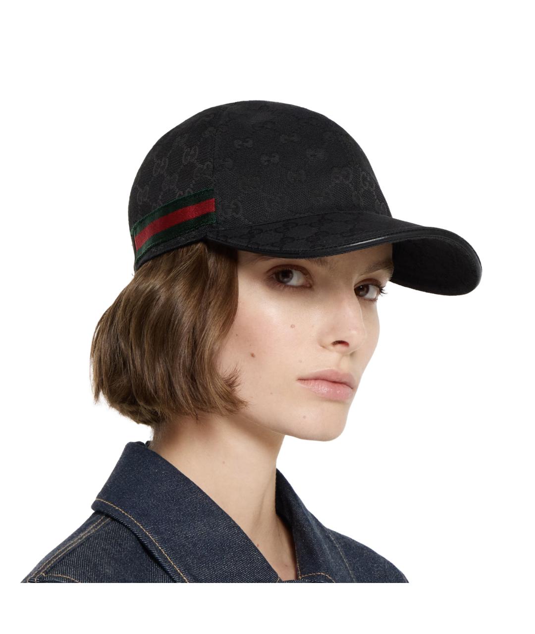 GUCCI Черная синтетическая кепка/бейсболка, фото 2