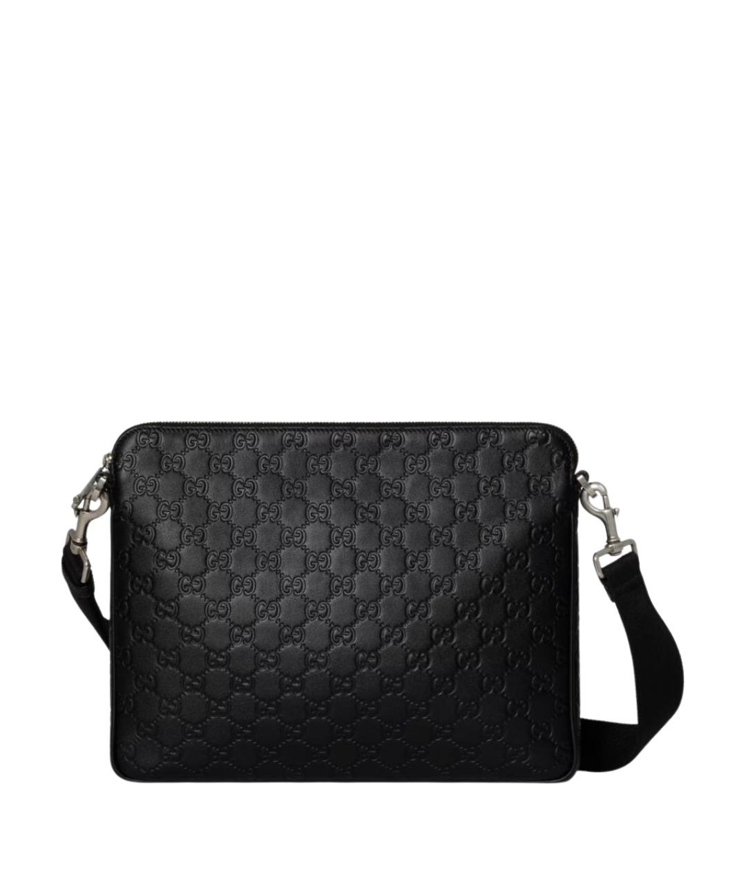 GUCCI Черная кожаная сумка на плечо, фото 1