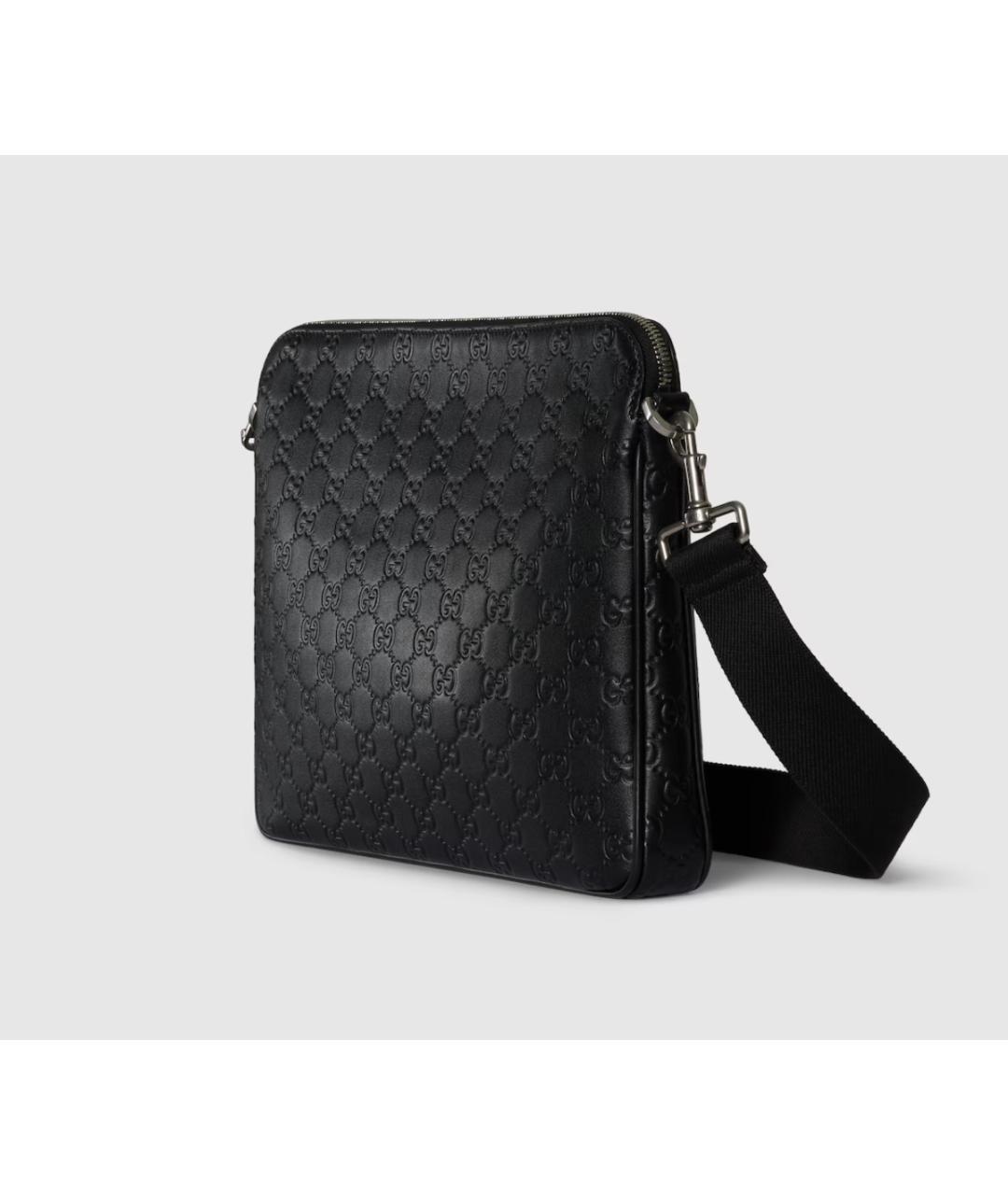 GUCCI Черная кожаная сумка на плечо, фото 2