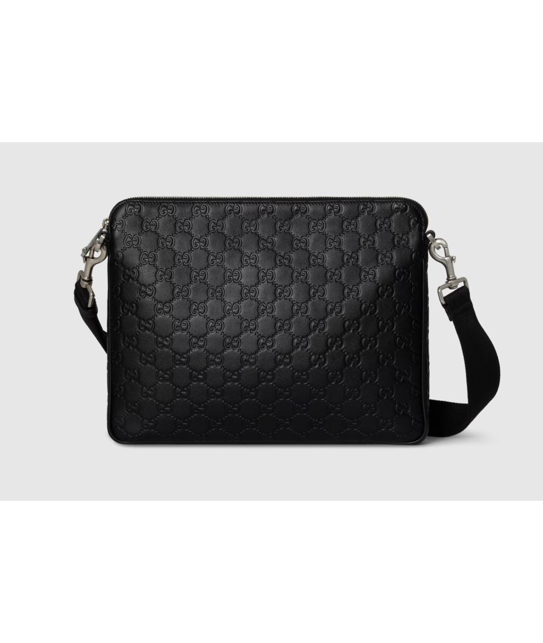 GUCCI Черная кожаная сумка на плечо, фото 5