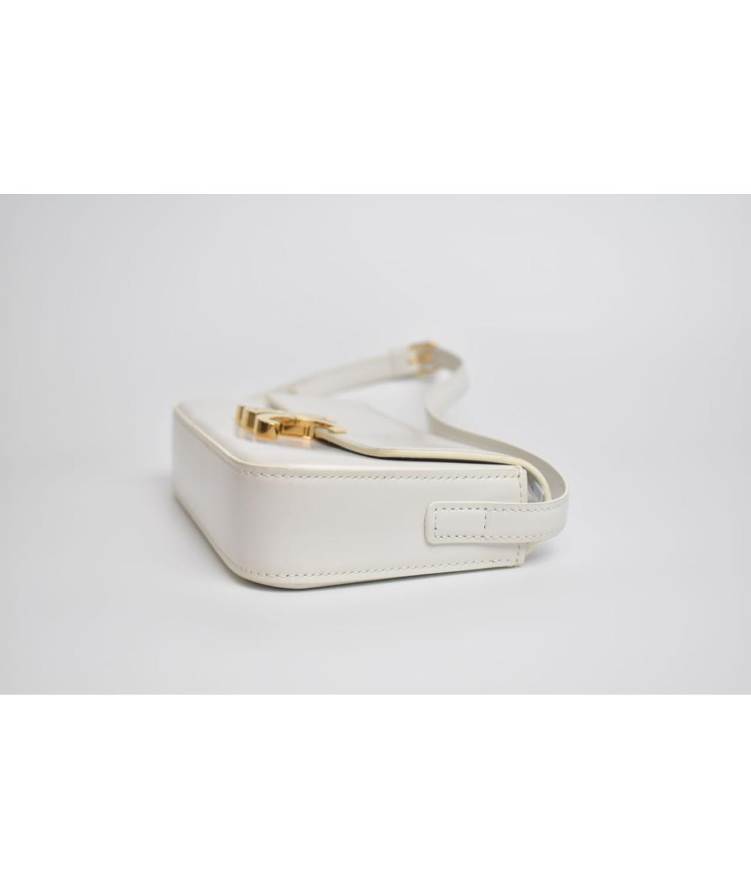 CELINE Белая кожаная сумка через плечо, фото 2