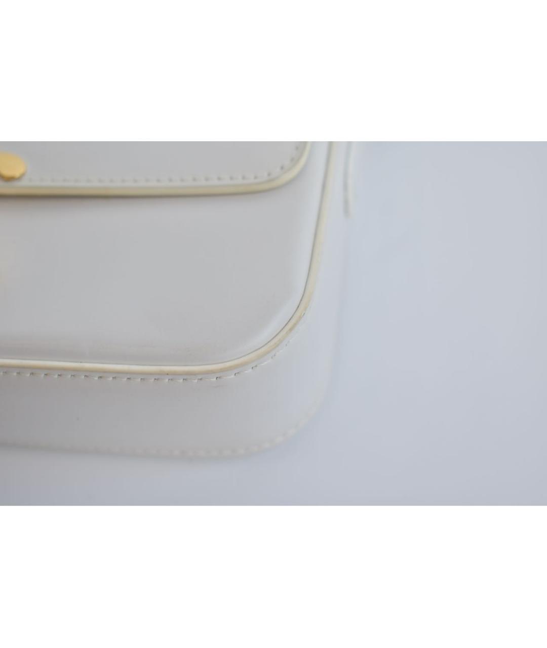 CELINE Белая кожаная сумка через плечо, фото 6