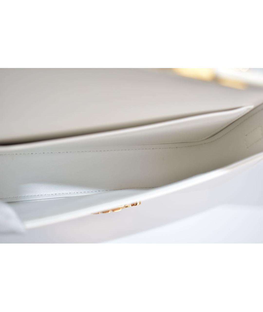 CELINE Белая кожаная сумка через плечо, фото 4