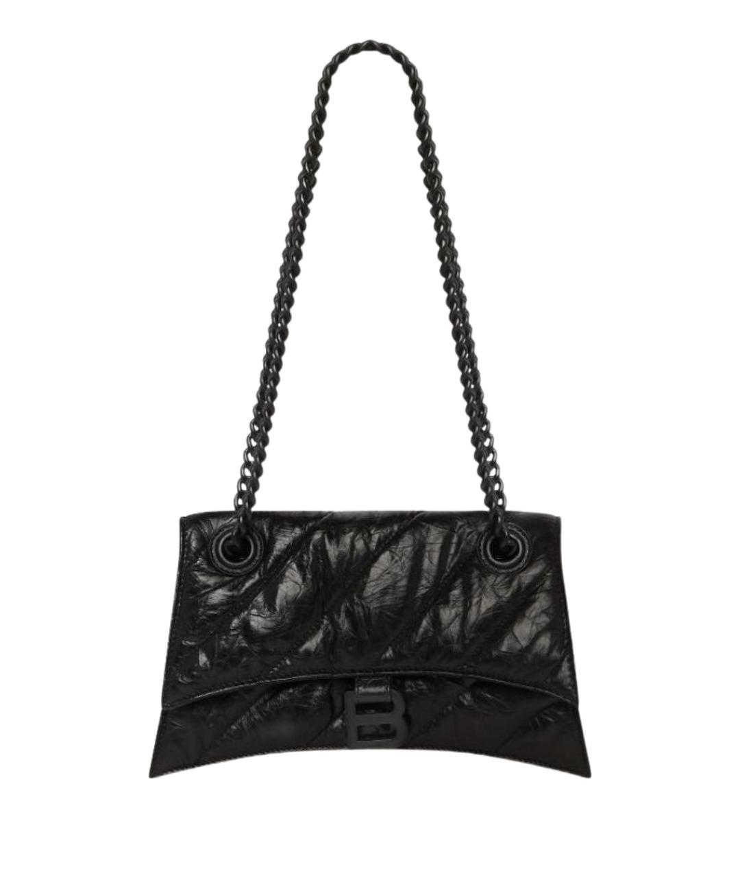 BALENCIAGA Черная кожаная сумка через плечо, фото 1