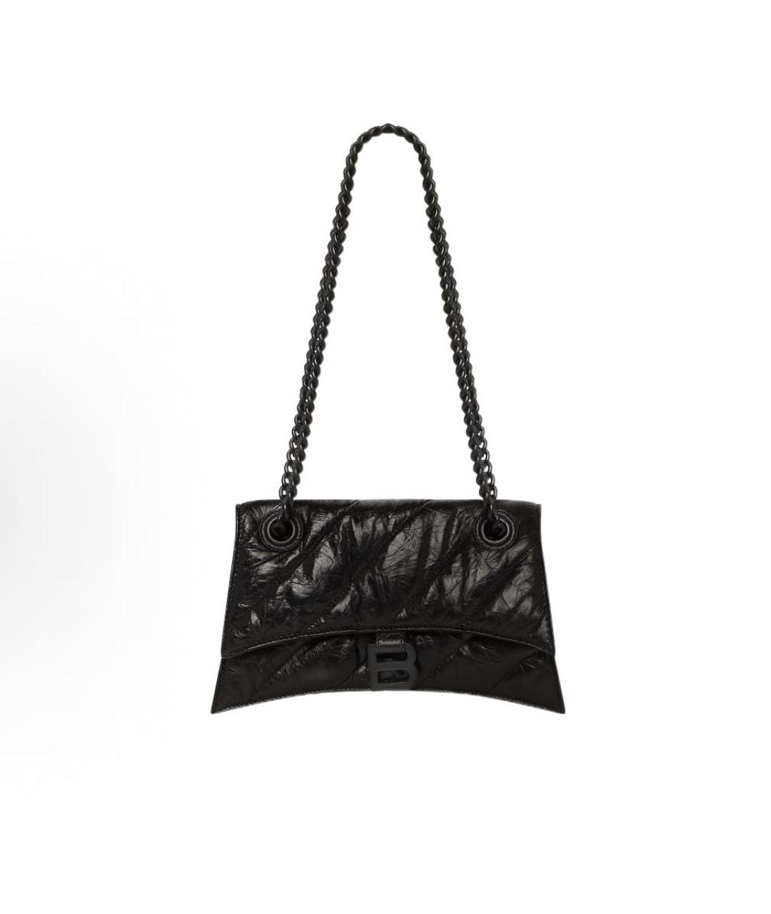 BALENCIAGA Черная кожаная сумка через плечо, фото 5