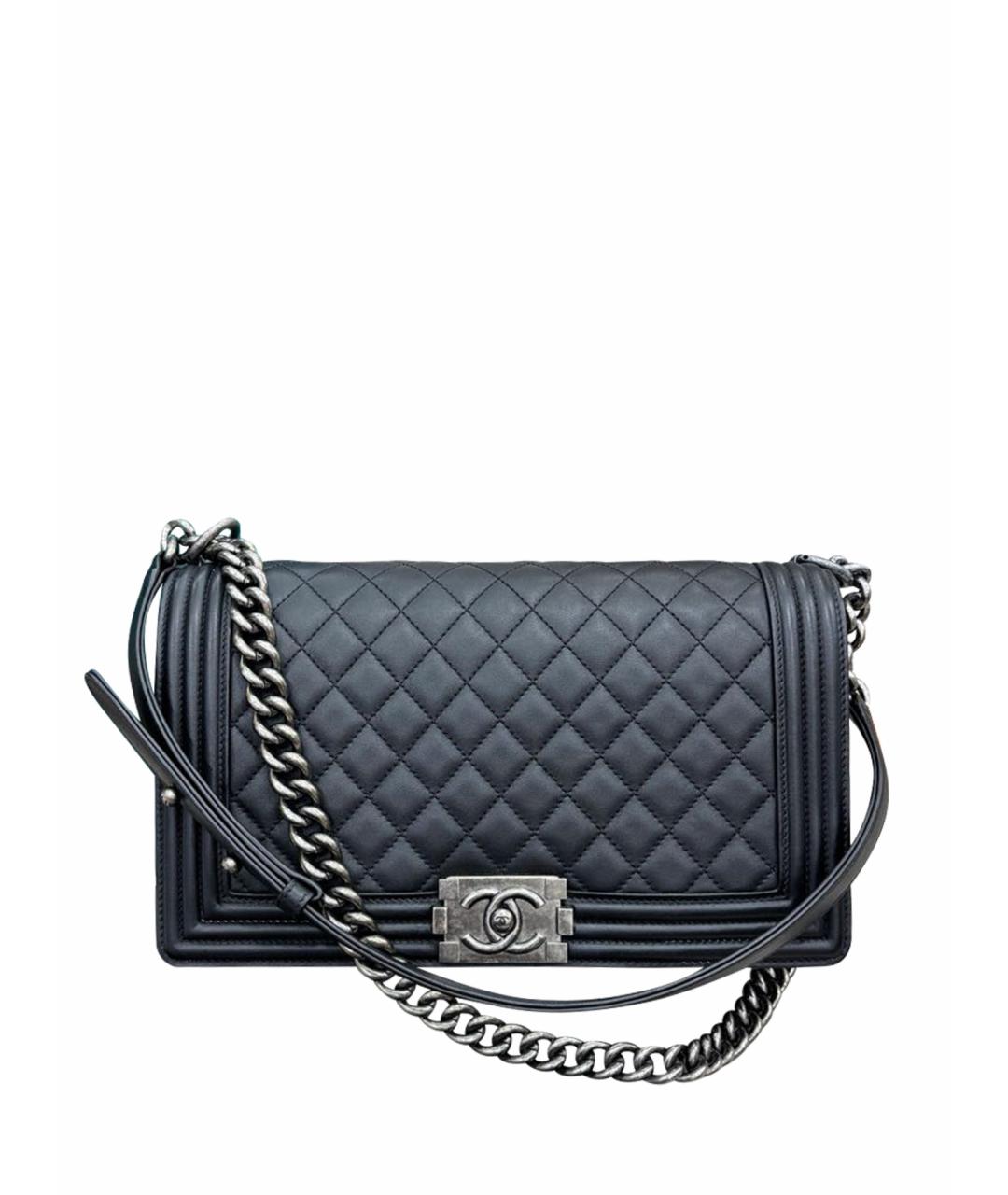CHANEL Черная кожаная сумка через плечо, фото 1