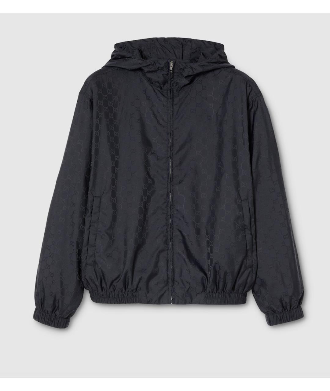 GUCCI Темно-синяя полиамидовая куртка, фото 6