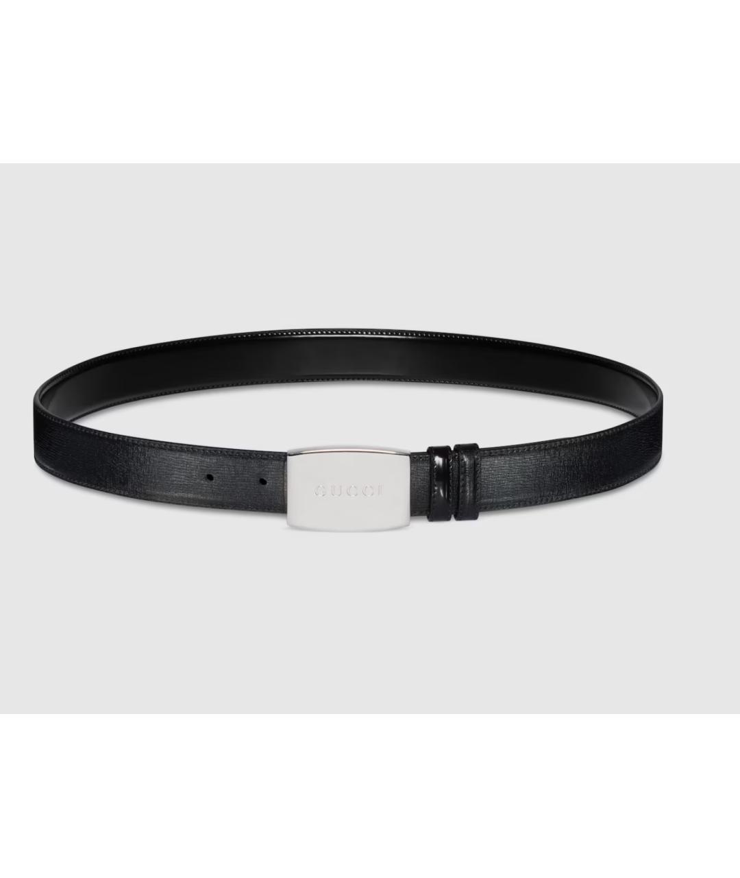 GUCCI Черный кожаный ремень, фото 5