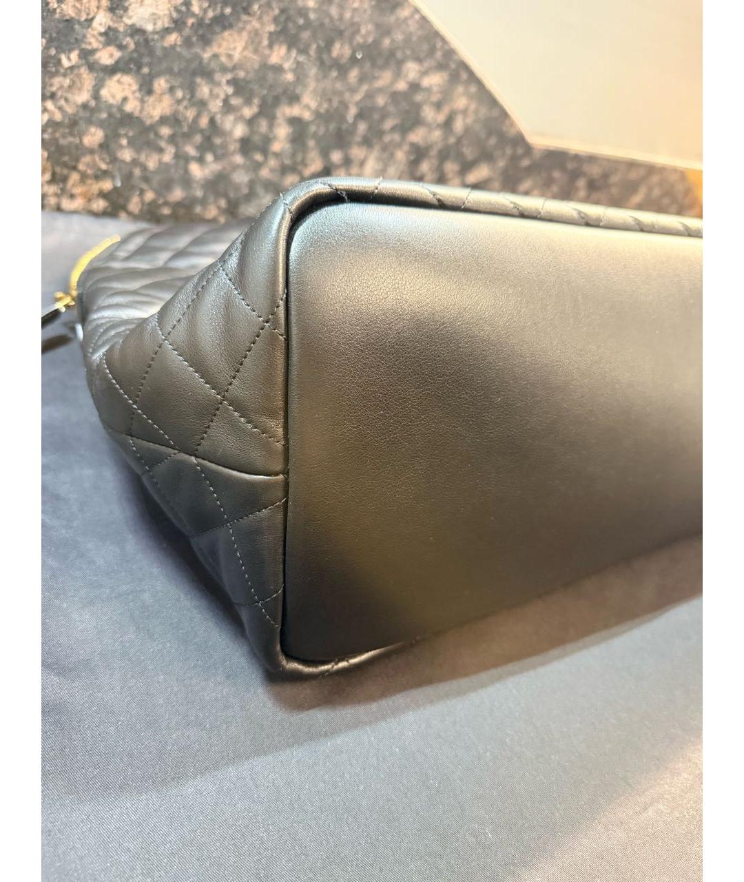 SAINT LAURENT Черная кожаная дорожная/спортивная сумка, фото 6