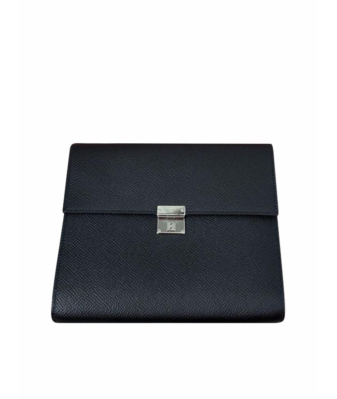 HERMES Черная кожаная сумка через плечо, фото 1