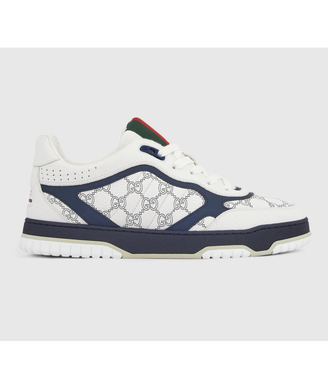 GUCCI Белые кожаные низкие кроссовки / кеды, фото 8