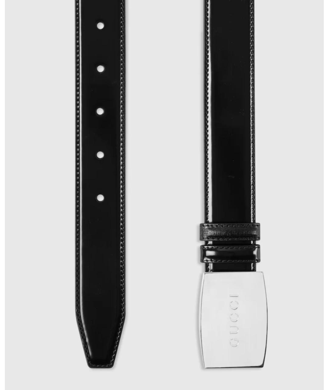 GUCCI Черный кожаный ремень, фото 2