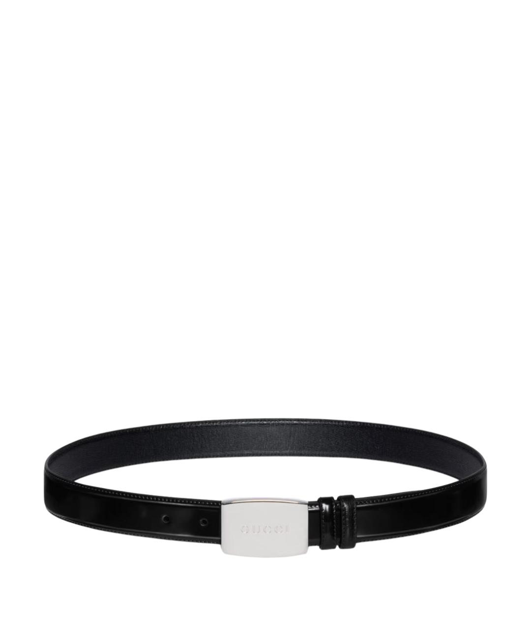 GUCCI Черный кожаный ремень, фото 1