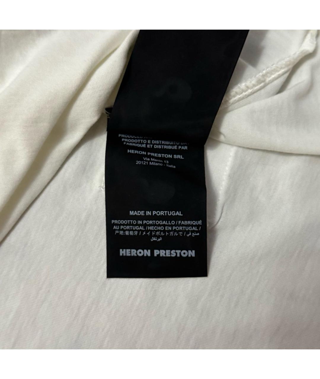 HERON PRESTON Белая хлопковая футболка, фото 8