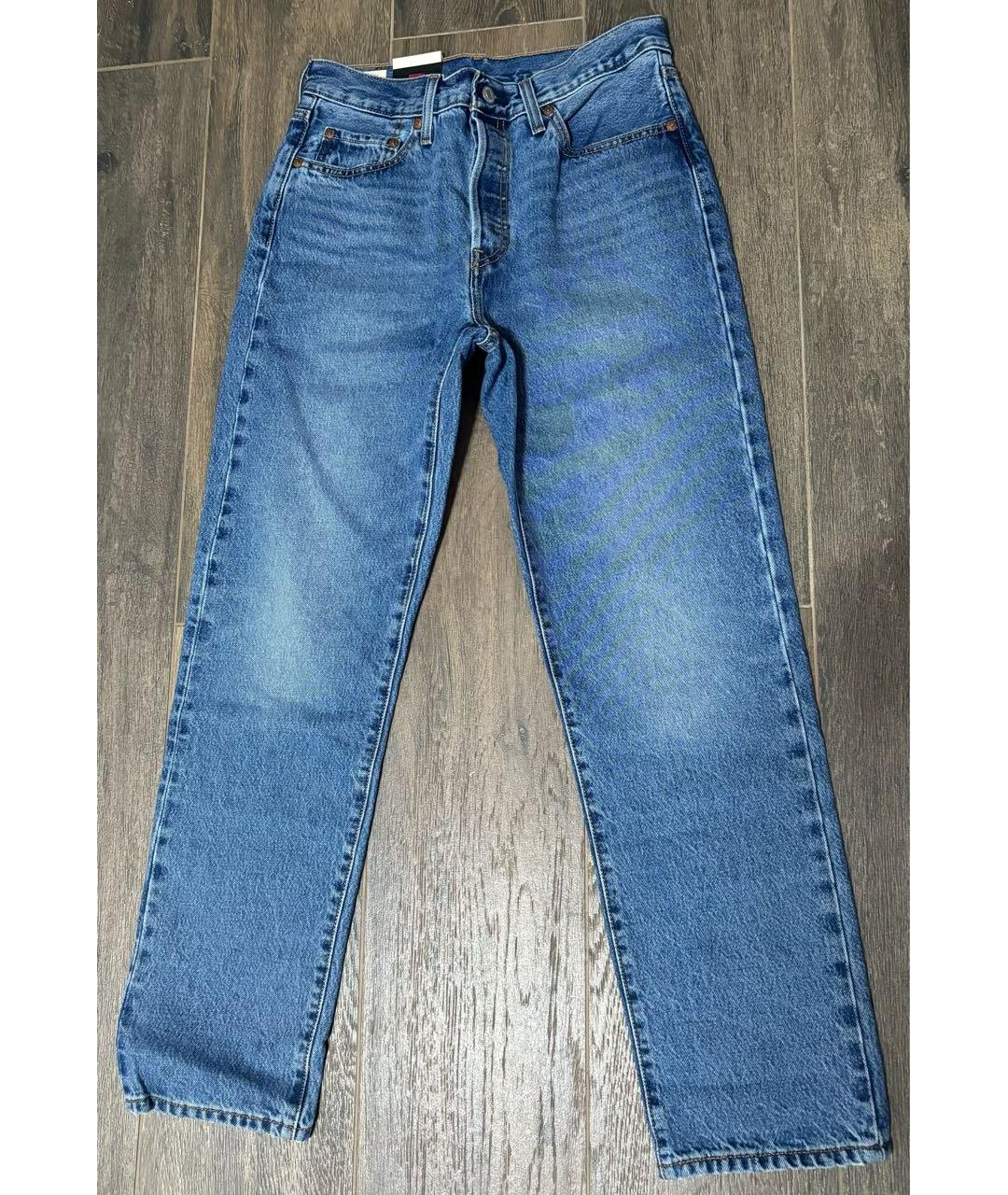 LEVI'S Синие хлопковые джинсы слим, фото 4