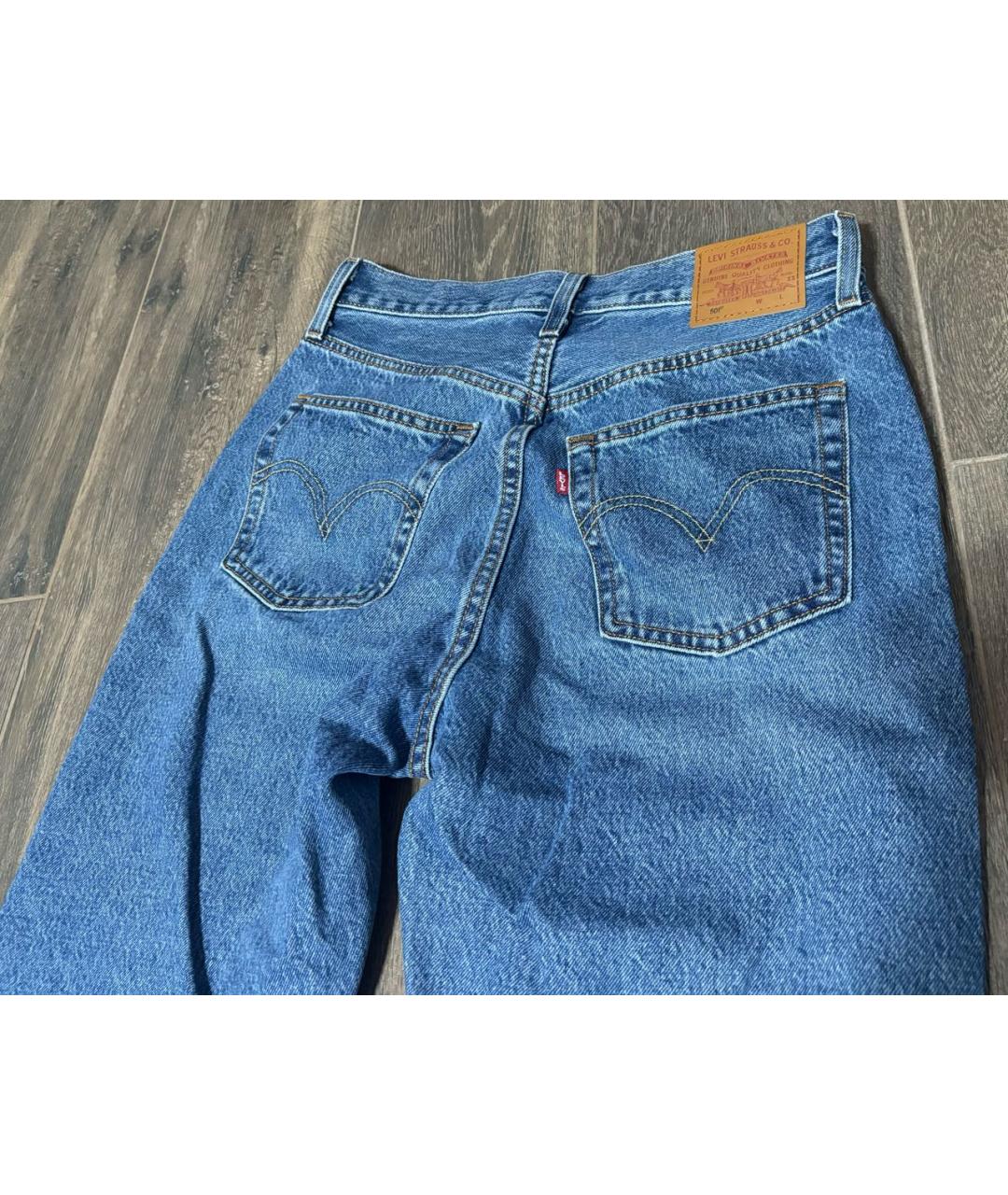 LEVI'S Синие хлопковые джинсы слим, фото 6
