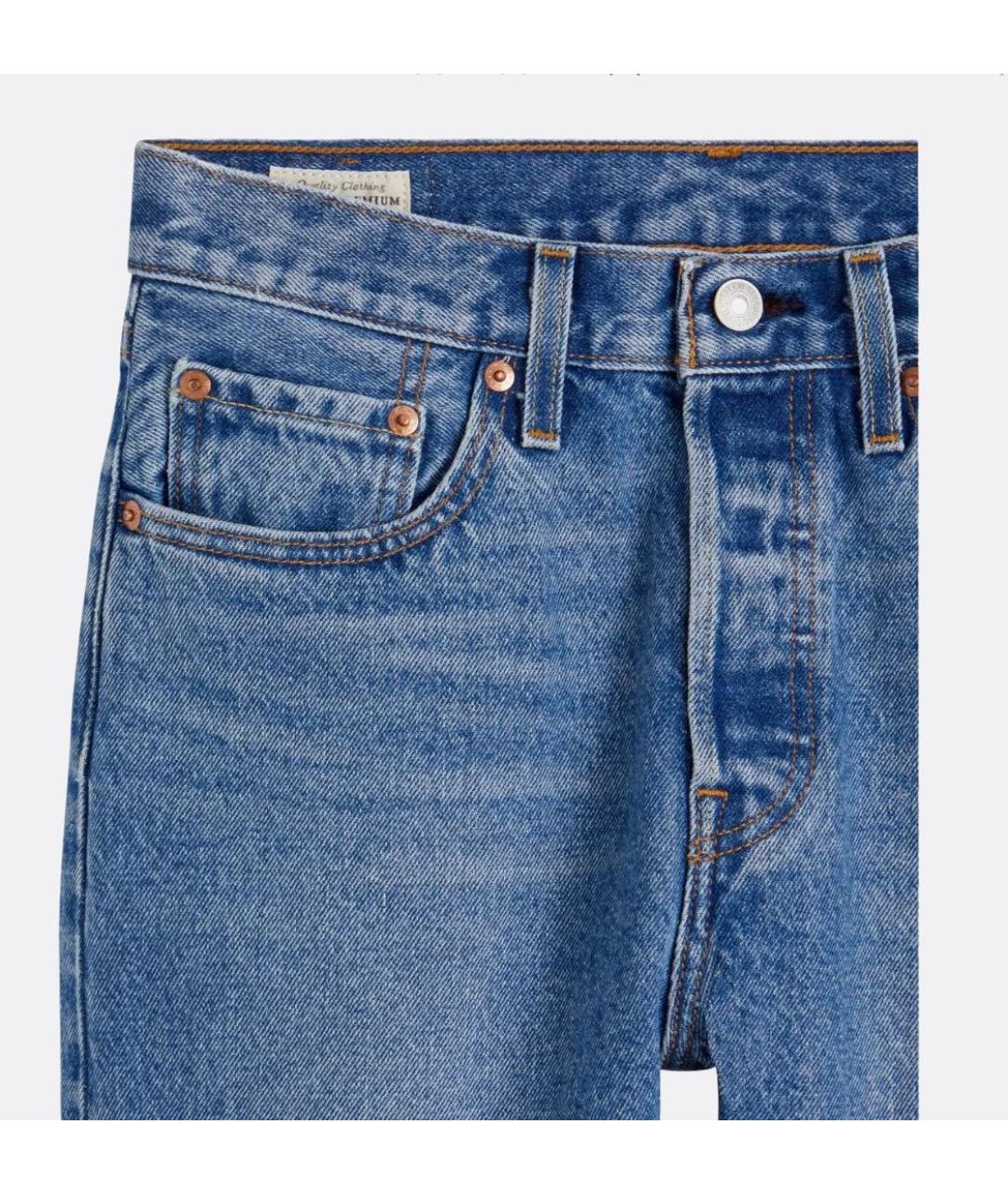 LEVI'S Синие хлопковые джинсы слим, фото 3