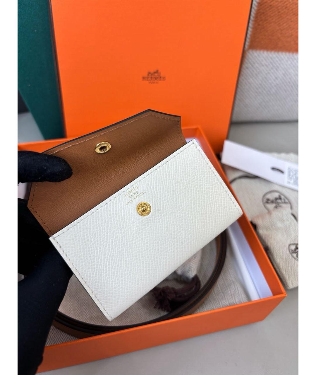 HERMES Бежевая кожаная поясная сумка, фото 5