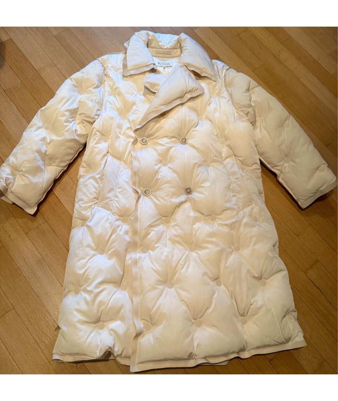MAISON MARGIELA Белый полиэстеровый пуховик, фото 9