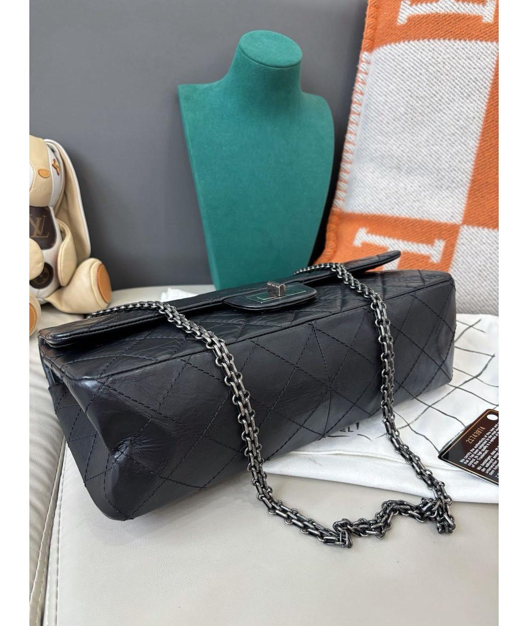 CHANEL Черная кожаная сумка через плечо, фото 6