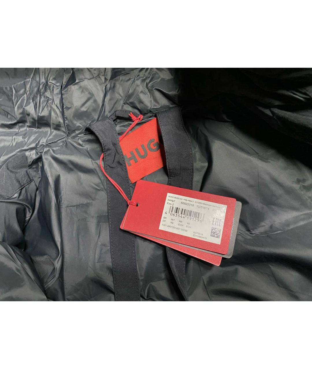 HUGO Оранжевый полиамидовый пуховик, фото 4