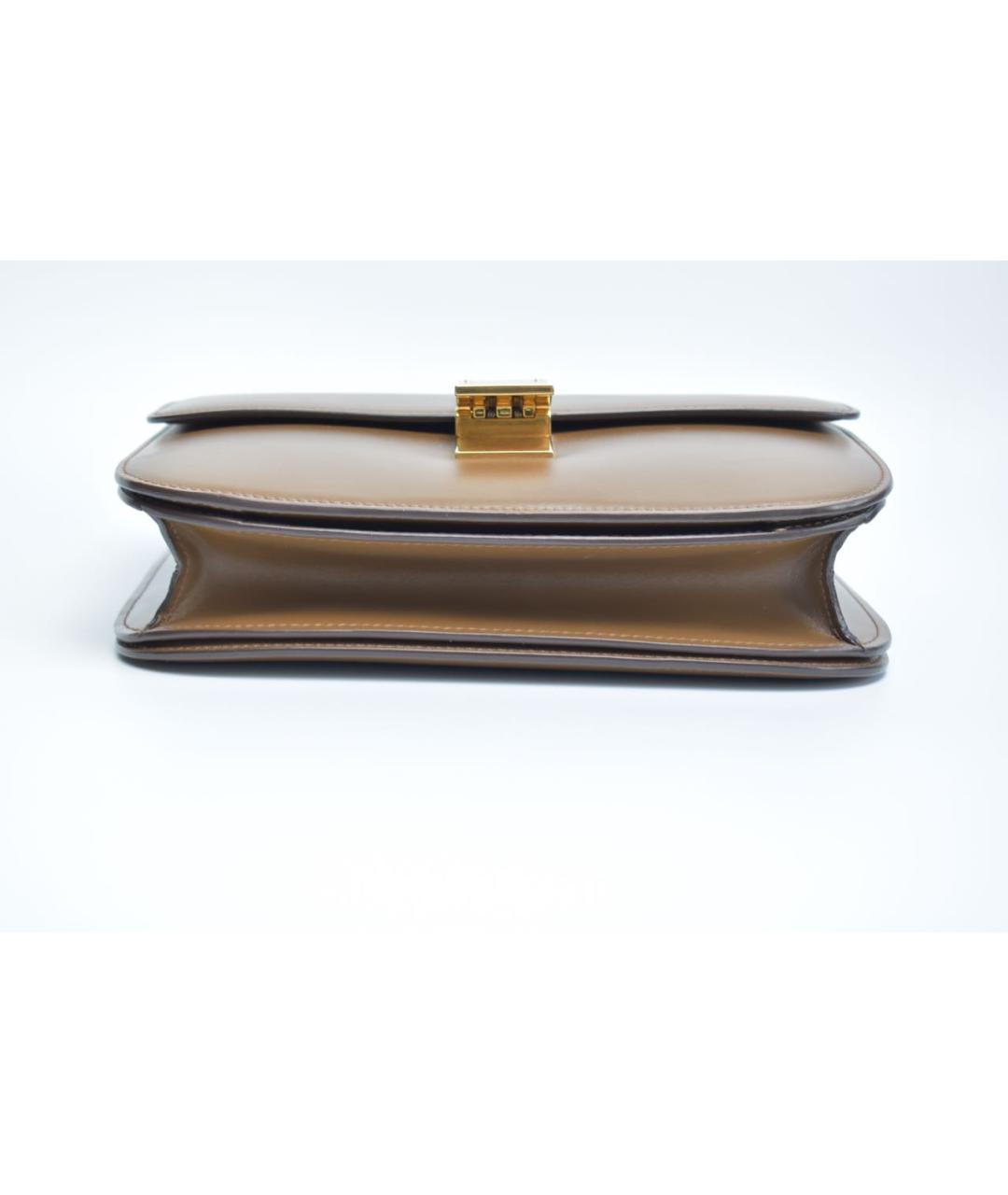 CELINE Коричневая кожаная сумка через плечо, фото 5