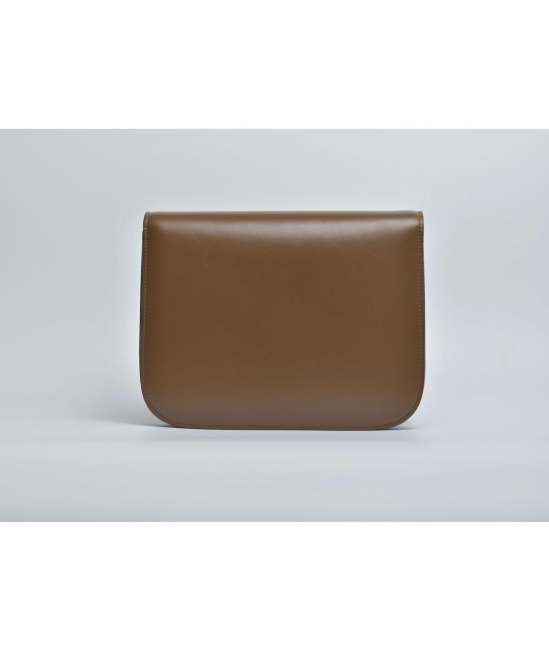 CELINE Коричневая кожаная сумка через плечо, фото 3