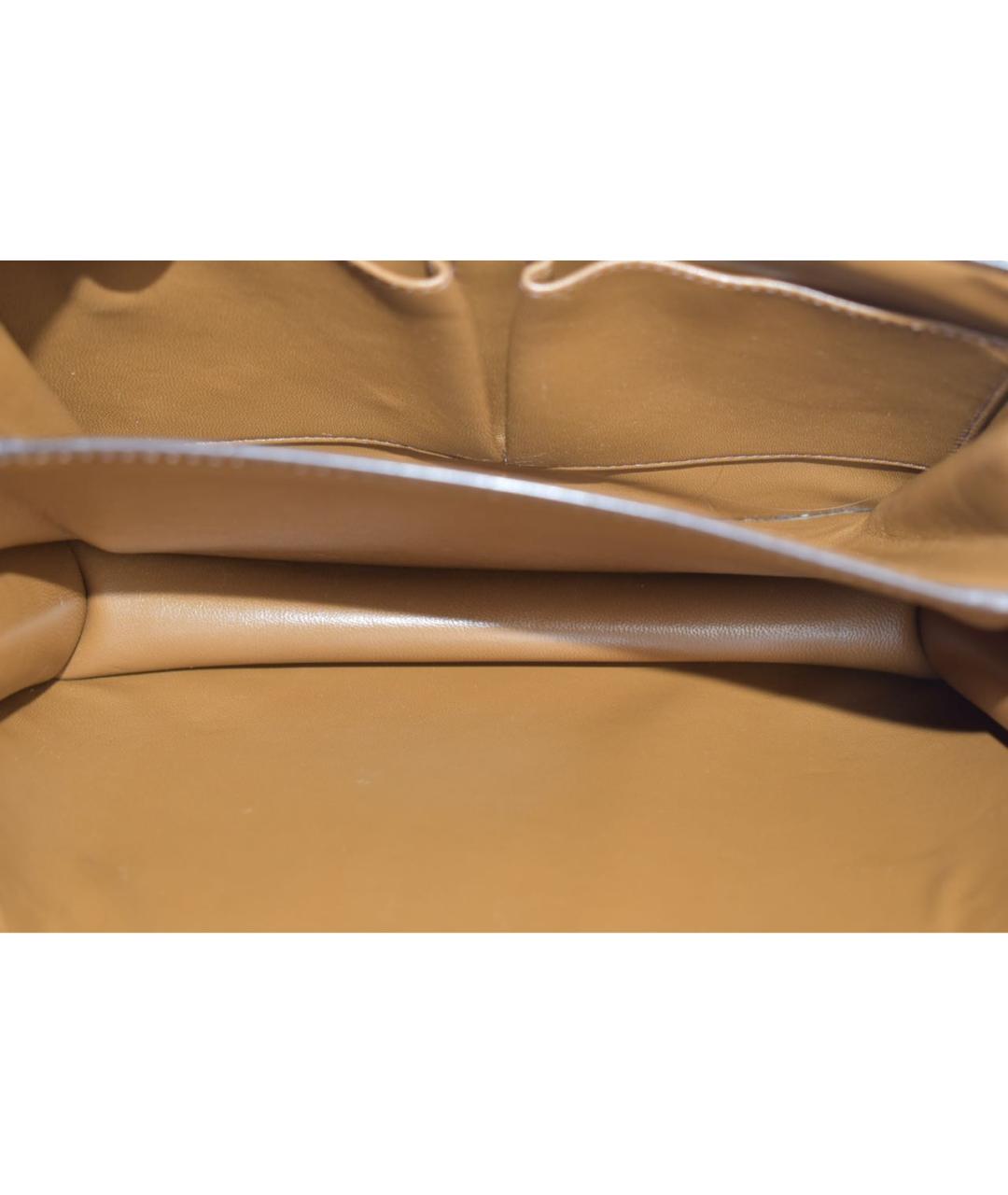 CELINE Коричневая кожаная сумка через плечо, фото 4
