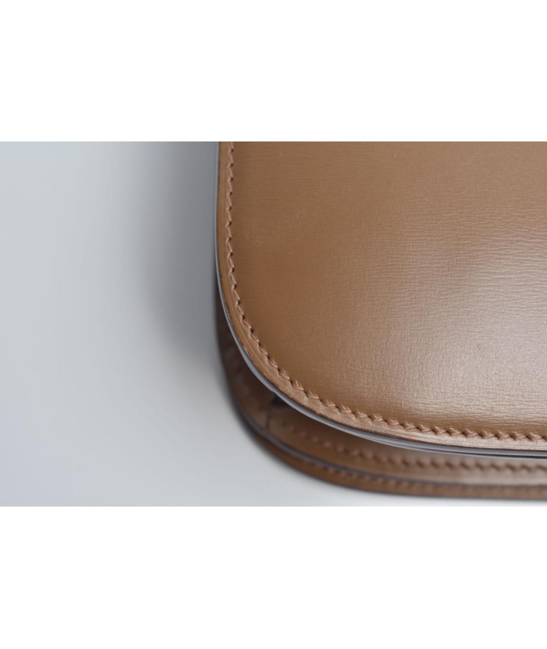 CELINE Коричневая кожаная сумка через плечо, фото 6