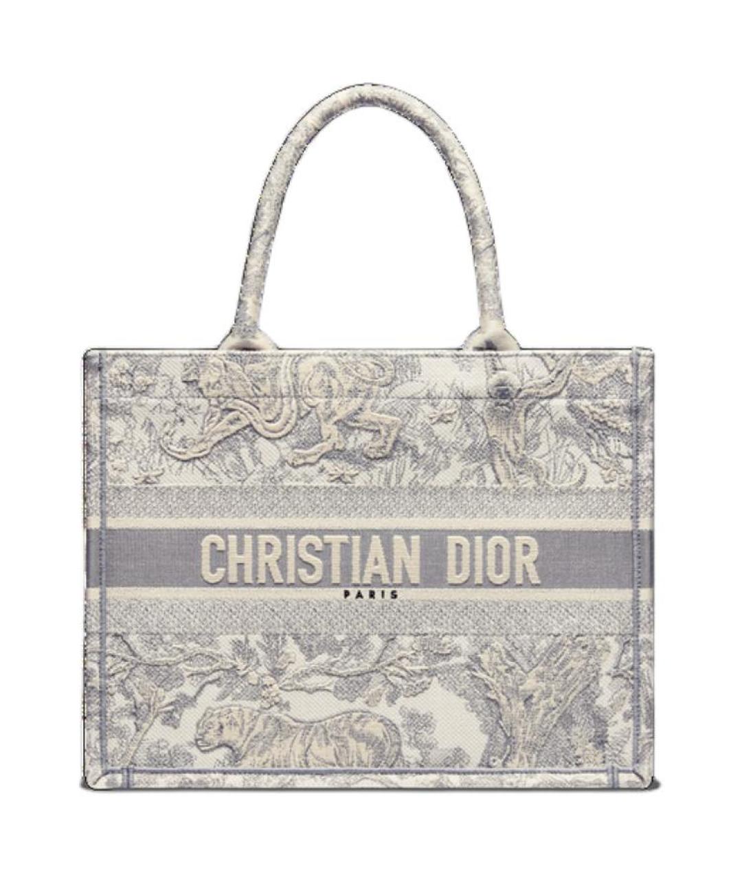 CHRISTIAN DIOR Серая тканевая сумка через плечо, фото 1