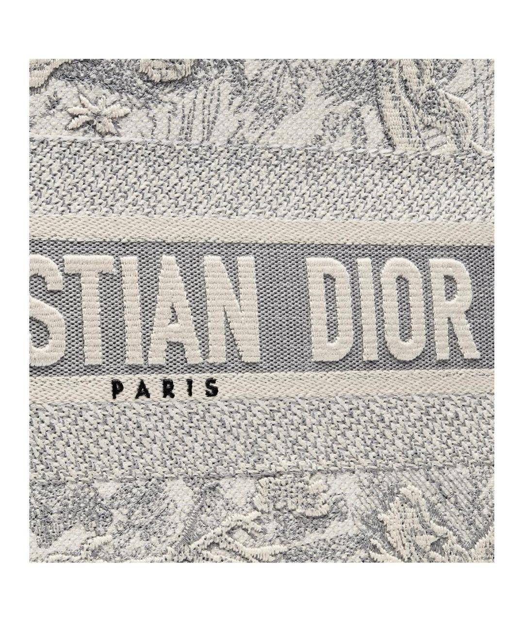 CHRISTIAN DIOR Серая тканевая сумка через плечо, фото 5
