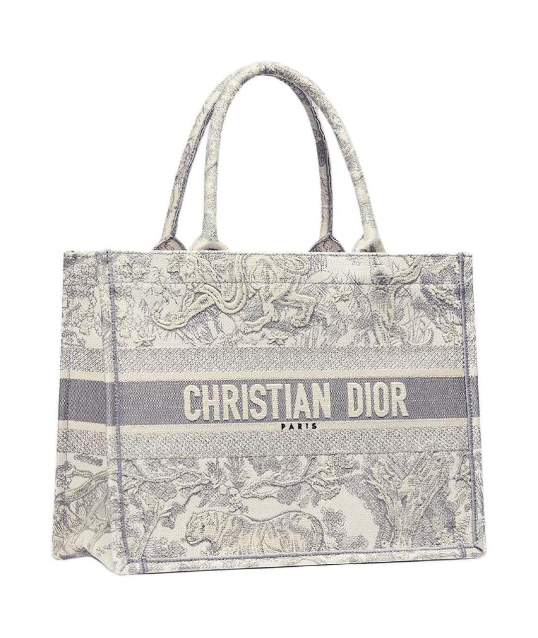 CHRISTIAN DIOR Серая тканевая сумка через плечо, фото 2