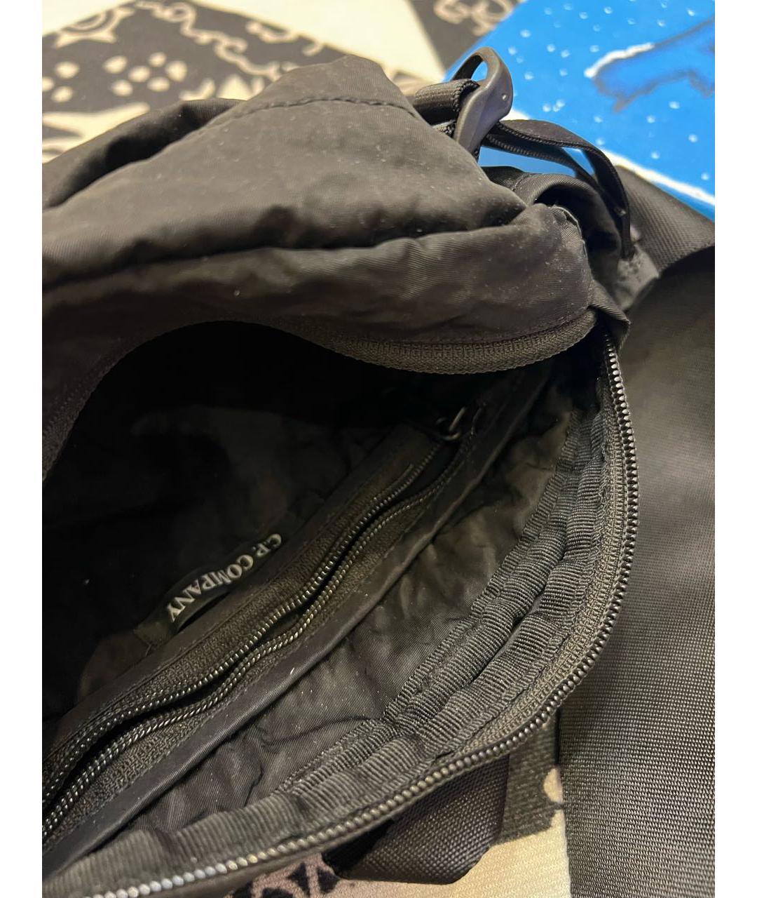 CP COMPANY Черная тканевая поясная сумка, фото 3