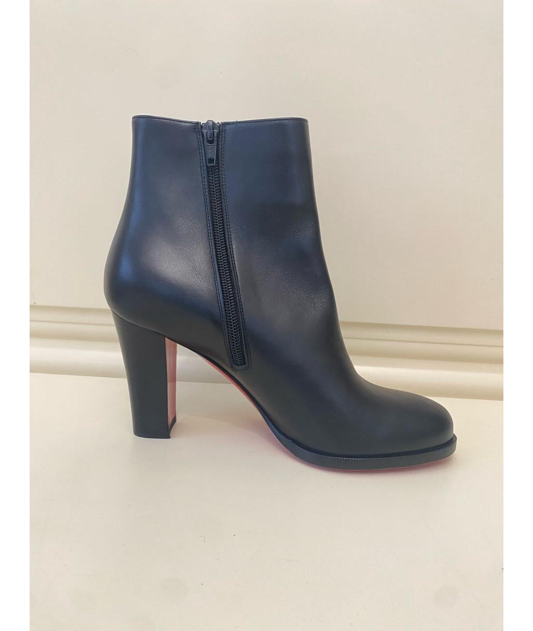 CHRISTIAN LOUBOUTIN Черные кожаные ботильоны, фото 7