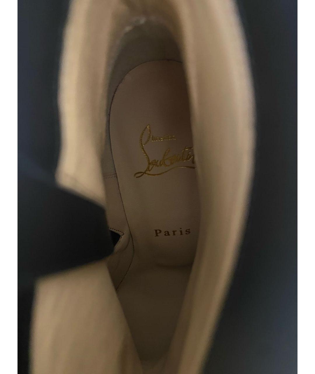 CHRISTIAN LOUBOUTIN Черные кожаные ботильоны, фото 6