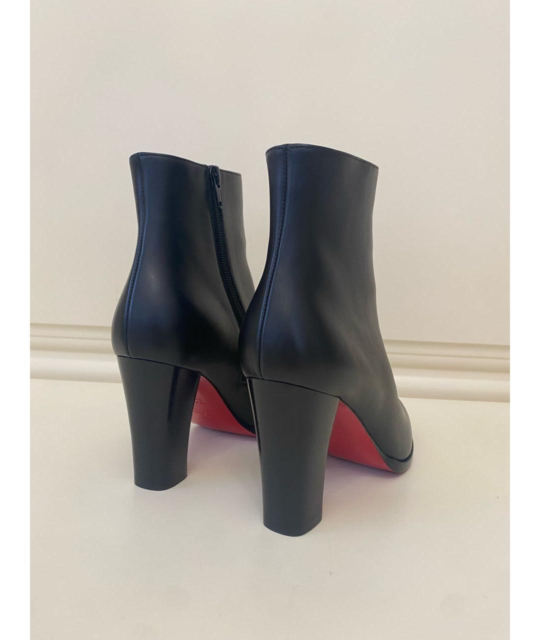 CHRISTIAN LOUBOUTIN Черные кожаные ботильоны, фото 3