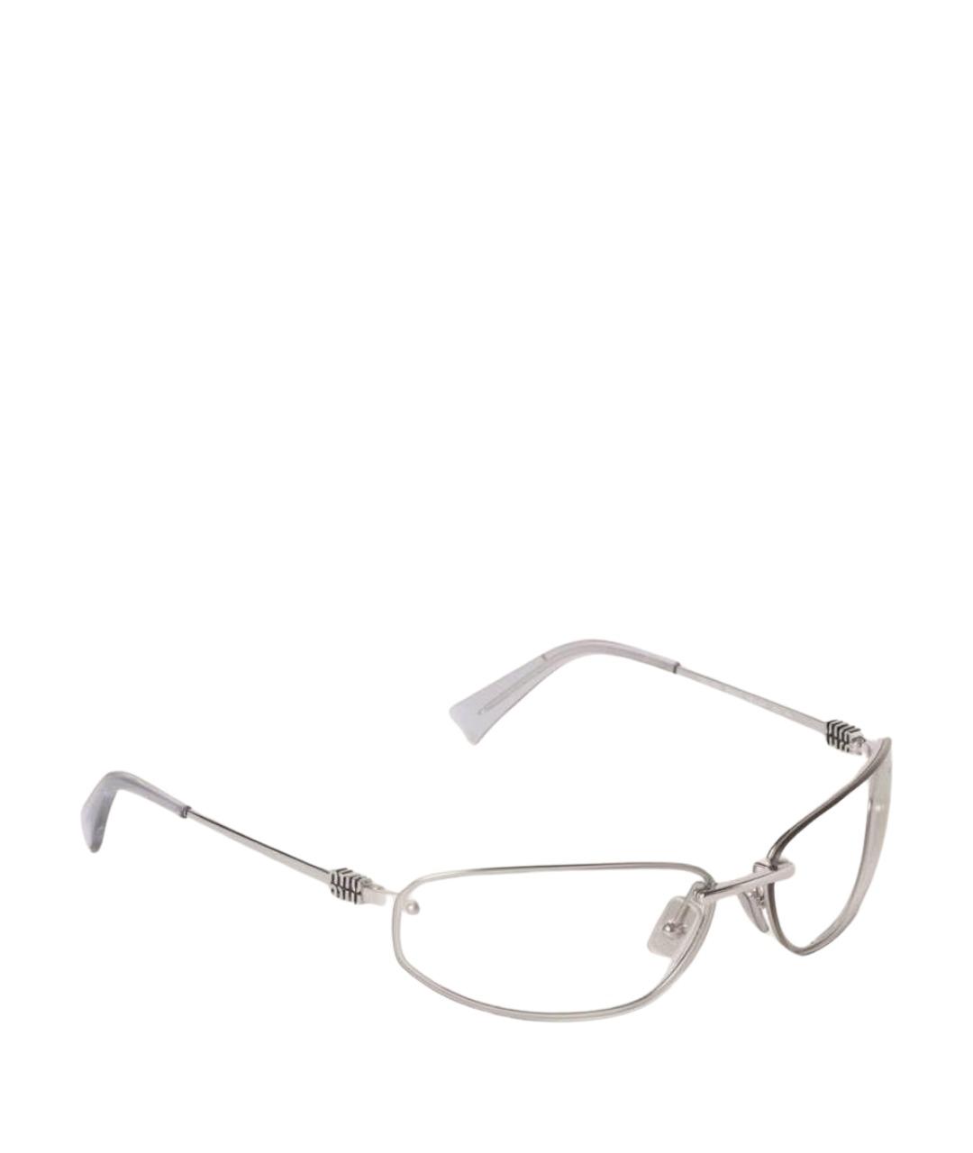 MIU MIU Серебряные металлические солнцезащитные очки, фото 1