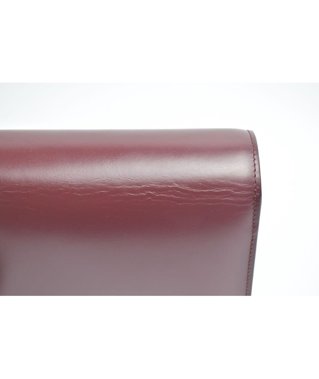 CELINE Бордовая кожаная сумка через плечо, фото 8