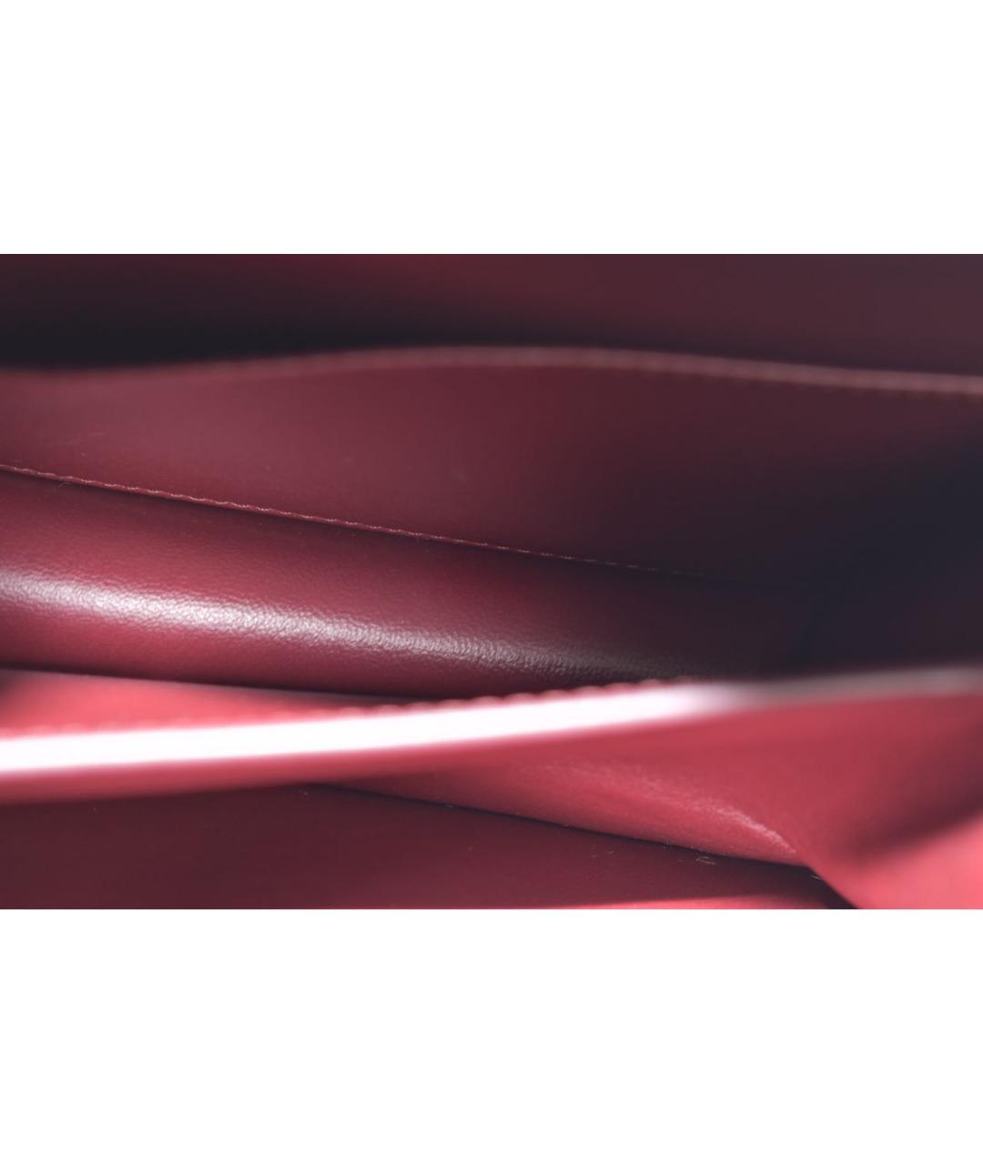 CELINE Бордовая кожаная сумка через плечо, фото 4