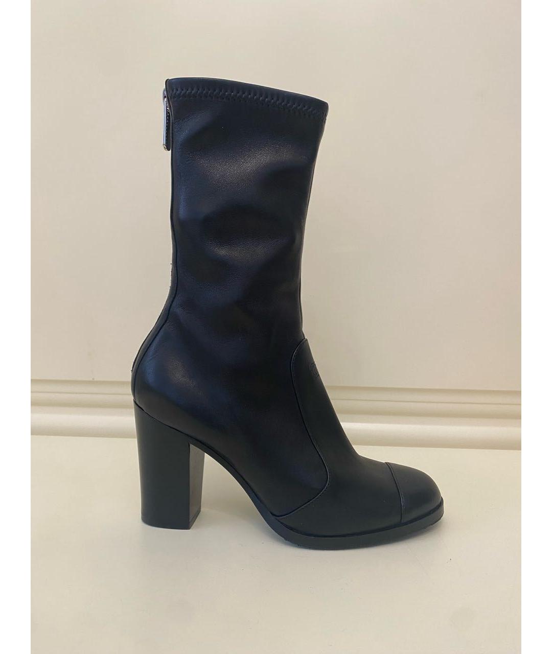 CHANEL Черные кожаные полусапоги, фото 9