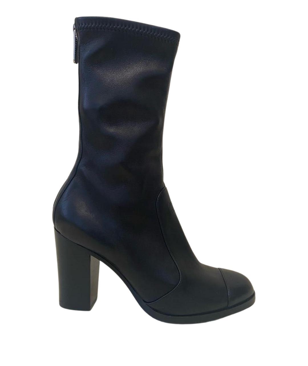 CHANEL Черные кожаные полусапоги, фото 1